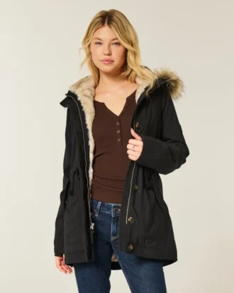 Faux Fur-Lined Parka