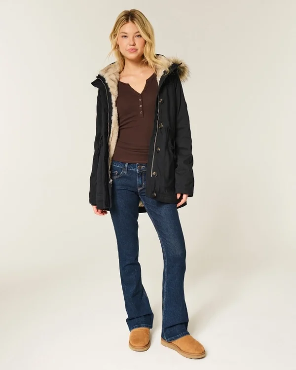 Faux Fur-Lined Parka Faux Fur-Lined Parka