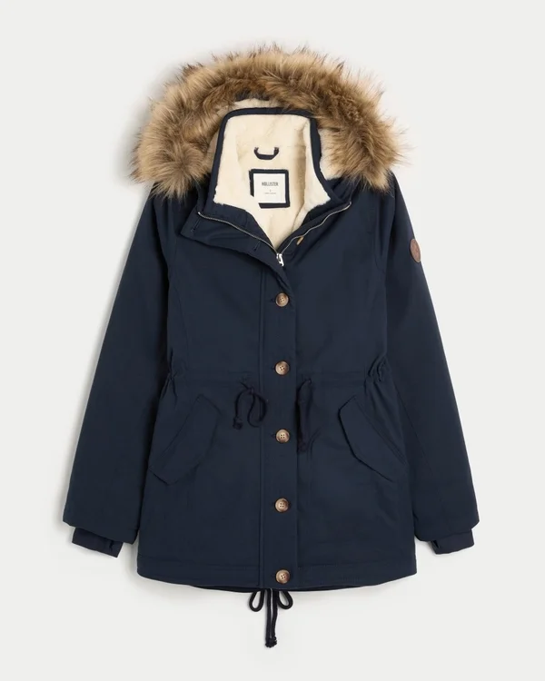 Faux Fur-Lined Parka Faux Fur-Lined Parka