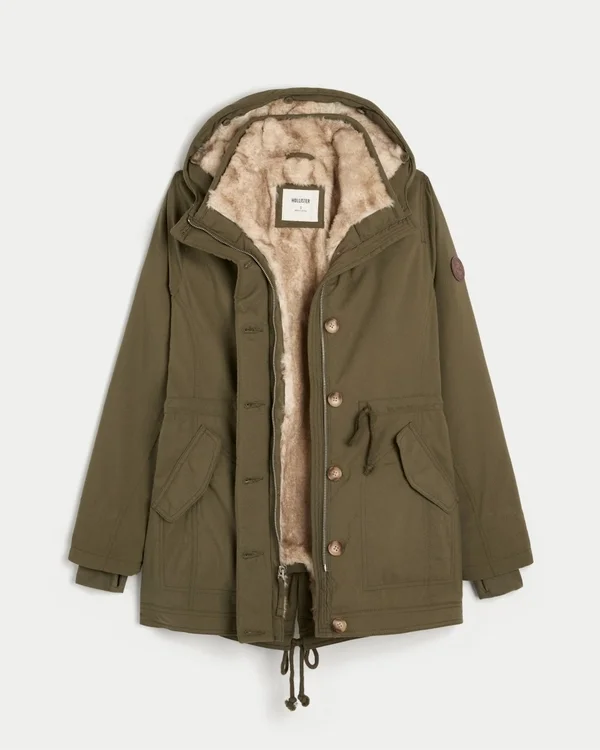 Faux Fur-Lined Parka Faux Fur-Lined Parka