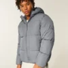 Faux Fur-Lined Puffer Jacket