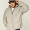 Faux Fur-Lined Puffer Jacket