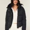 Faux Fur-Lined Puffer Jacket