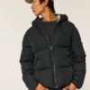 Faux Fur-Lined Puffer Jacket