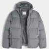 Faux Fur-Lined Puffer Jacket