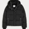 Faux Fur-Lined Puffer Jacket