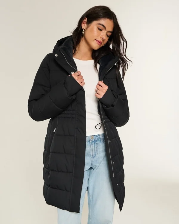Faux Fur-Lined Puffer Parka Faux Fur-Lined Puffer Parka