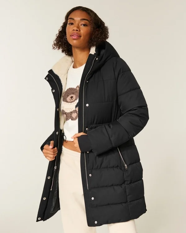 Faux Fur-Lined Puffer Parka Faux Fur-Lined Puffer Parka