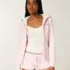 Faux Fur-Lined Zip-Up Hoodie