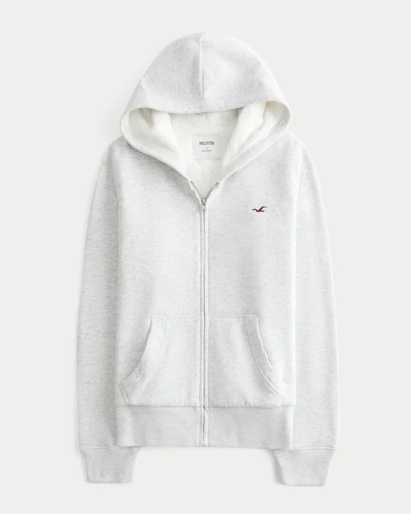 Faux Fur-Lined Zip-Up Hoodie Faux Fur-Lined Zip-Up Hoodie