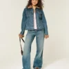 Faux Fur Trim Denim Jacket