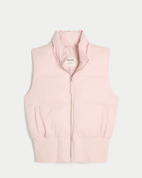 Faux Fur Trim Hooded Y2K Vest Faux Fur Trim Hooded Y2K Vest