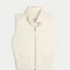 Faux Fur Trim Hooded Y2K Vest Faux Fur Trim Hooded Y2K Vest