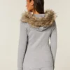 Faux Fur Trim Logo Graphic Zip-Up Hoodie Faux Fur Trim Logo Graphic Zip-Up Hoodie