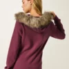 Faux Fur Trim Logo Graphic Zip-Up Hoodie Faux Fur Trim Logo Graphic Zip-Up Hoodie
