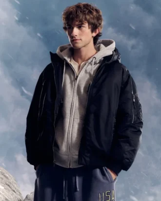 Faux Fur Trim Zip-Up Bomber Jacket
