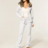 Faux Fur Trim Zip-Up Hoodie
