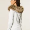 Faux Fur Trim Zip-Up Hoodie