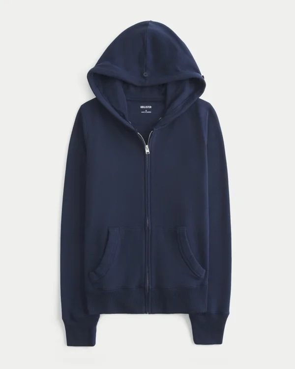 Faux Fur Trim Zip-Up Hoodie Faux Fur Trim Zip-Up Hoodie