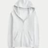 Faux Fur Trim Zip-Up Hoodie