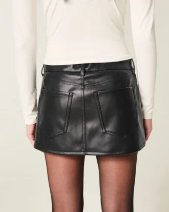 Faux Leather Mini Skort