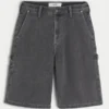 Flame Graphic Super Baggy Denim Painter Shorts Flame Graphic Super Baggy Denim Painter Shorts