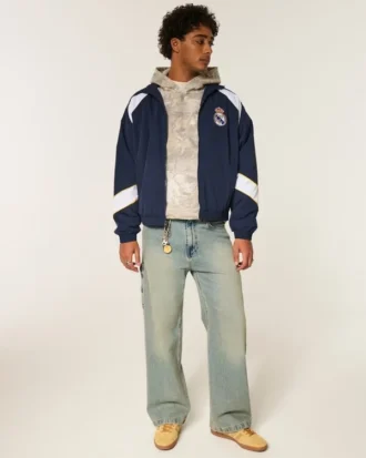 Fleece-Lined Real Madrid CF Graphic Track Jacket