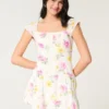 Flutter Sleeve Skort Dress