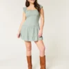 Flutter Sleeve Skort Dress