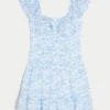 Flutter Sleeve Skort Dress