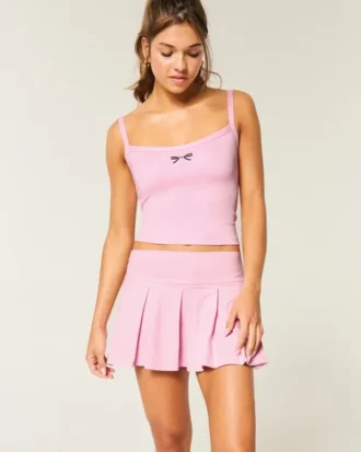 Gilly Hicks Active Drop-Waist Pleated Skortie