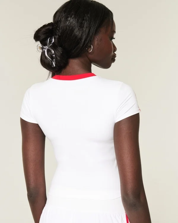 Gilly Hicks Active Graphic Baby Tee Gilly Hicks Active Graphic Baby Tee