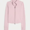 Gilly Hicks Active Recharge Bow Double Zip Jacket