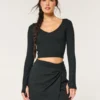 Gilly Hicks Active Recharge Long-Sleeve Plunge Top
