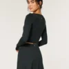 Gilly Hicks Active Recharge Long-Sleeve Plunge Top