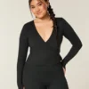 Gilly Hicks Active Recharge Long-Sleeve Wrap Top