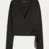 Gilly Hicks Active Recharge Long-Sleeve Wrap Top
