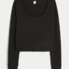Gilly Hicks Always Cozy Waffle Long-Sleeve Scoop Top