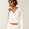 Gilly Hicks Always Cozy Waffle Zip-Up Hoodie