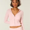 Gilly Hicks Cable-Knit Zip-Up Hoodie Sweater