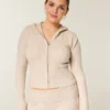 Gilly Hicks Cable-Knit Zip-Up Hoodie Sweater