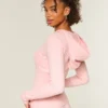 Gilly Hicks Cable-Knit Zip-Up Hoodie Sweater