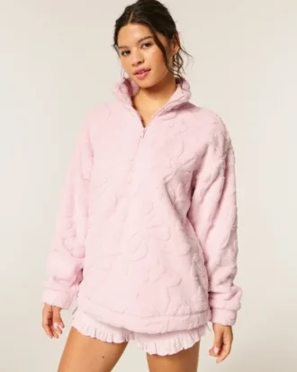 Gilly Hicks Sherpa Quarter-Zip Sweatshirt