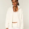 Gilly Hicks Sherpa Zip-Up Sweatshirt