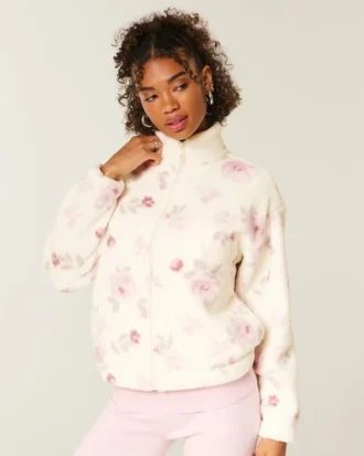Gilly Hicks Sherpa Zip-Up Sweatshirt