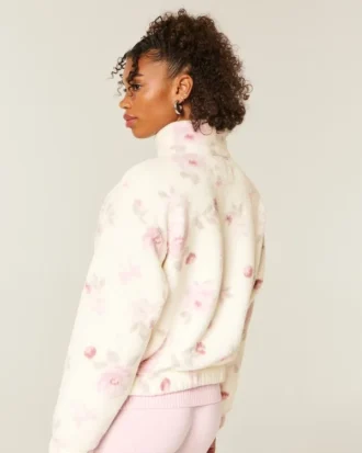 Gilly Hicks Sherpa Zip-Up Sweatshirt