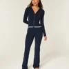 Gilly Hicks Sweater-Knit Foldover Bootcut Pants