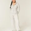 Gilly Hicks Sweater-Knit Foldover Straight Pants