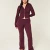 Gilly Hicks Sweater-Knit Foldover Waist Boot Pants