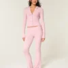 Gilly Hicks Sweater-Knit Foldover Waist Boot Pants